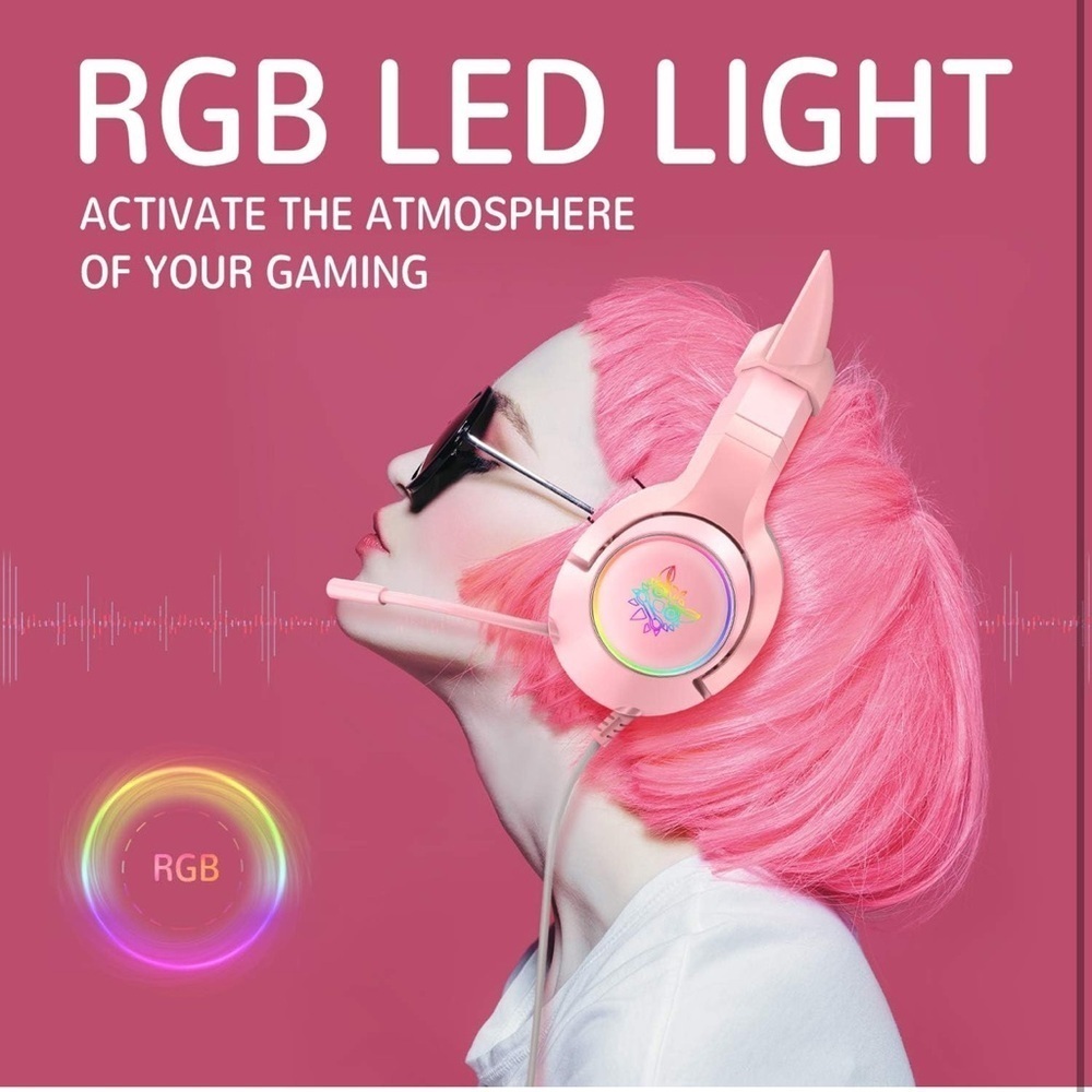 Cat Ear Gaming Headset, Headphones Noise Cancelling Microphone PS4 PS5 X… - Picture 2 of 7